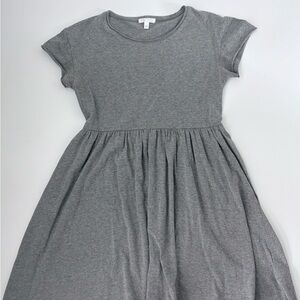 Gray Baby Doll Short Sleeve Dress